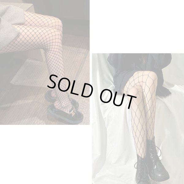 画像5: 網タイツ 黒 【網目 大・中セット】 2組入り ブラック フリーサイズ セクシー コスプレ ダンス用 COS-005 (5)