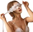 画像1: レースアイマスク セクシー 【ホワイト】 白 目隠し コスプレ パーティー ハロウィン クリスマス アクセサリー 仮面舞踏会 仮装 舞台 小道具 COS-010 (1)