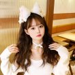 画像3: 猫耳 カチューシャ【ブラック ホワイト】2色セット ネコ耳 鈴付き リボン フワフワ ハロウィン クリスマス メイド コスプレ 仮装 ヘアアクセサリー 大人 COS-017 (3)