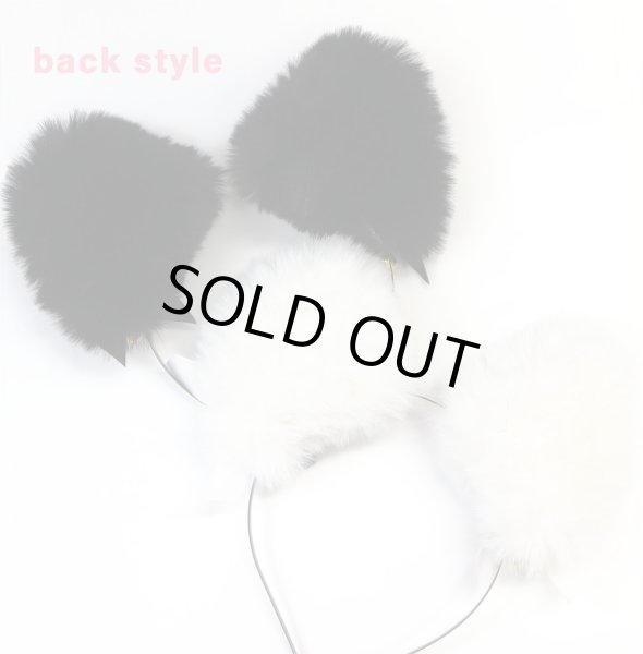 画像6: 猫耳 カチューシャ【ブラック ホワイト】2色セット ネコ耳 鈴付き リボン フワフワ ハロウィン クリスマス メイド コスプレ 仮装 ヘアアクセサリー 大人 COS-017 (6)