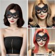 画像2: 仮面 コスプレ ベネチアンマスク マスカレードマスク 女王 仮装 変装 セクシー ハロウィン 黒 ブラック レザー COS-018 (2)