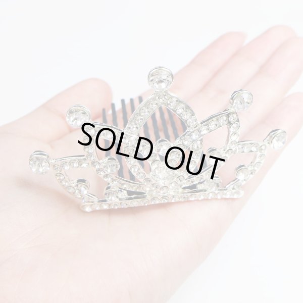 画像5: ティアラ 大人 結婚式 ウェディング 卒業式 誕生日 パーティー コスプレ ヘアアクセサリー 小さめ ミニ ラインストーン 王冠 髪飾り ヘッドドレス 撮影 上品 可愛い COS-028 (5)