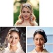 画像4: ティアラ 大人 結婚式 ウェディング 卒業式 誕生日 パーティー コスプレ ヘアアクセサリー カチューシャ ベロア ラインストーン パール 花 王冠 髪飾り ヘッドドレス 撮影 上品 可愛い COS-029 (4)