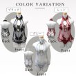 画像4: [lustia] セクシー ランジェリー チャイナドレス ベビードール 【ブラック】 Tバック付き 黒 レース コスプレ シースルー レディース ミニワンピース 透け 過激 変態 エロ コスプレ LIG-003 (4)