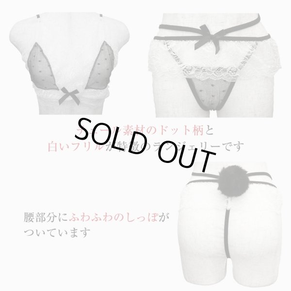 画像3: バニーガール コスプレ ランジェリー 上下セット ブラック 黒 セクシー ブラジャー 変態 透け エロ 過激 Tバック リボン レース レディース 下着 女性用 LIG-033 (3)