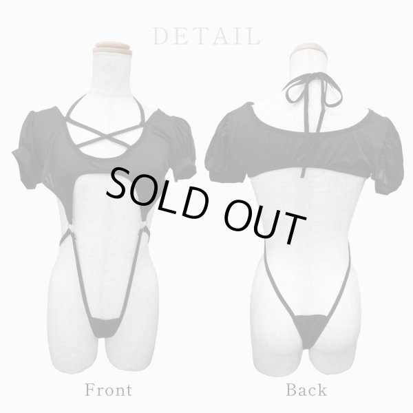 画像2: セクシーランジェリー コスプレ【ブラック】 黒 ハイレグ 水着風 セクシー エロ 過激 変態 レディース 女性用 LIG-034 (2)