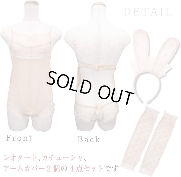 画像2: バニーガール コスプレ ランジェリー レオタード風 ピンク セクシー うさぎ ブラジャー 変態 透け エロ 過激 リボン レース レディース 下着 女性用 LIG-037 (2)