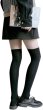 画像1: ニーハイ ニーハイソックス 黒 ブラック 靴下 美脚 ロング オーバーニーソックス ニーソ 綿 レディース コスプレ 通学 通勤 無地 SCKS-001 (1)